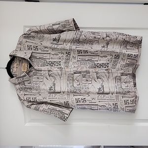 Quicksilver (comfort fit) Mens Medium tan button down.